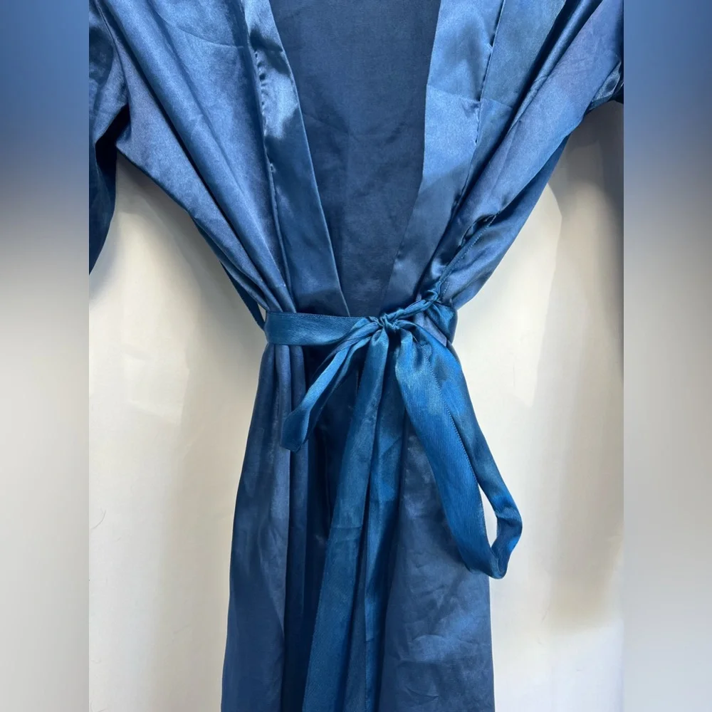 Satin Robe 2pc Set - Picture 9 of 14